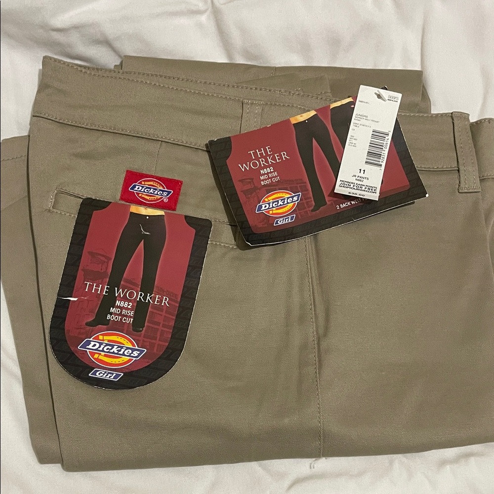 Dickies Juniors Tan Boot Cut Pants